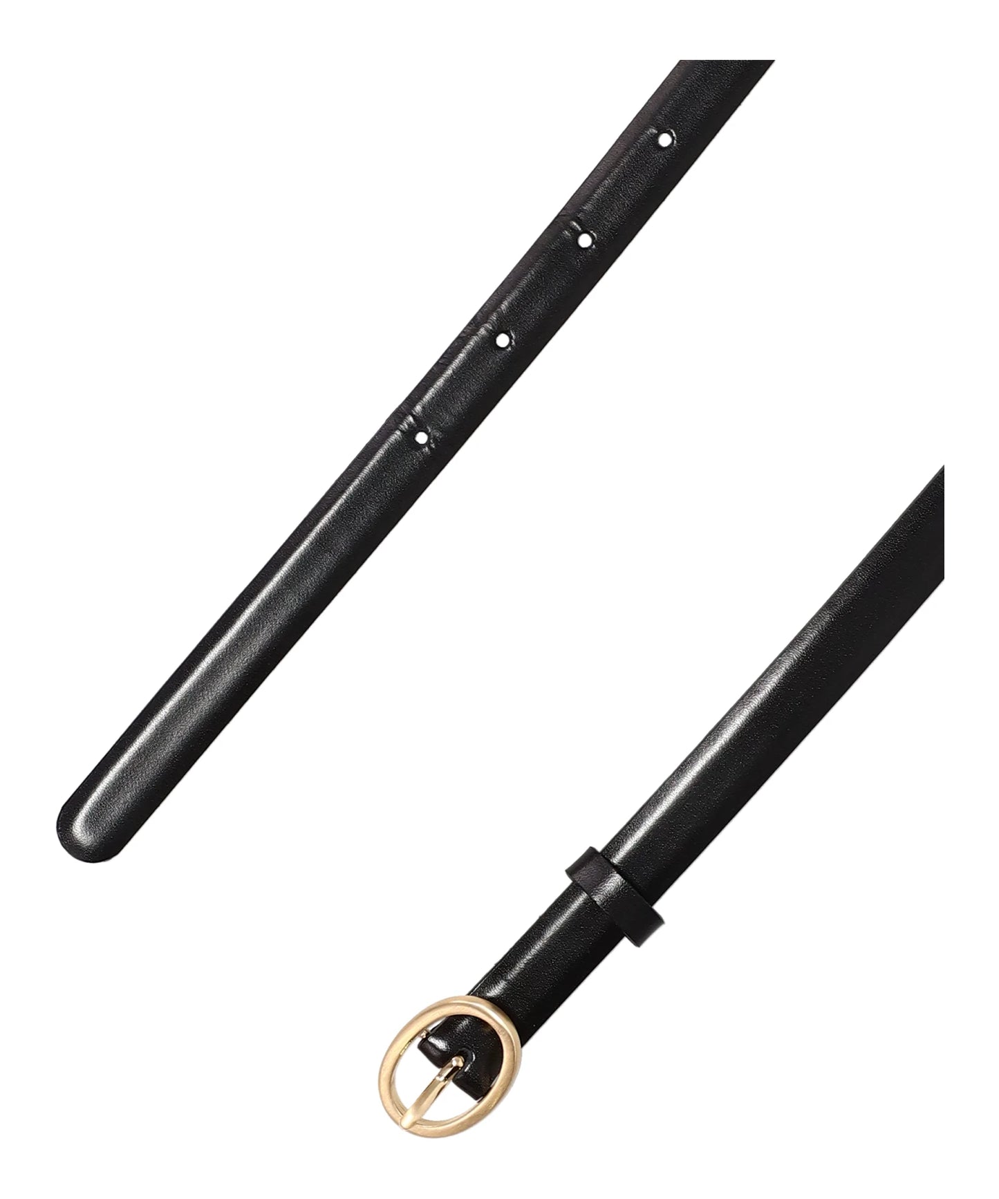 COW HIDE LEATHER NARROW BELT