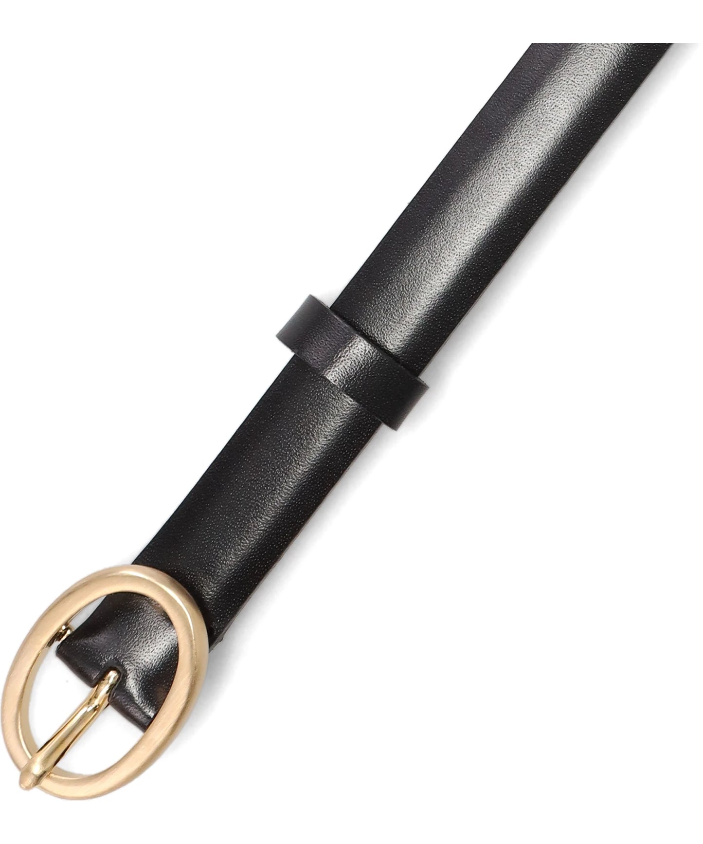 COW HIDE LEATHER NARROW BELT