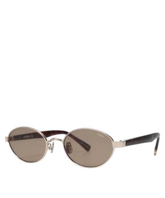 FETICO×BLANC METAL OVAL SUNGLASSES- HAVANA