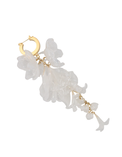 FLORAL MOTIF SHORT EARRING