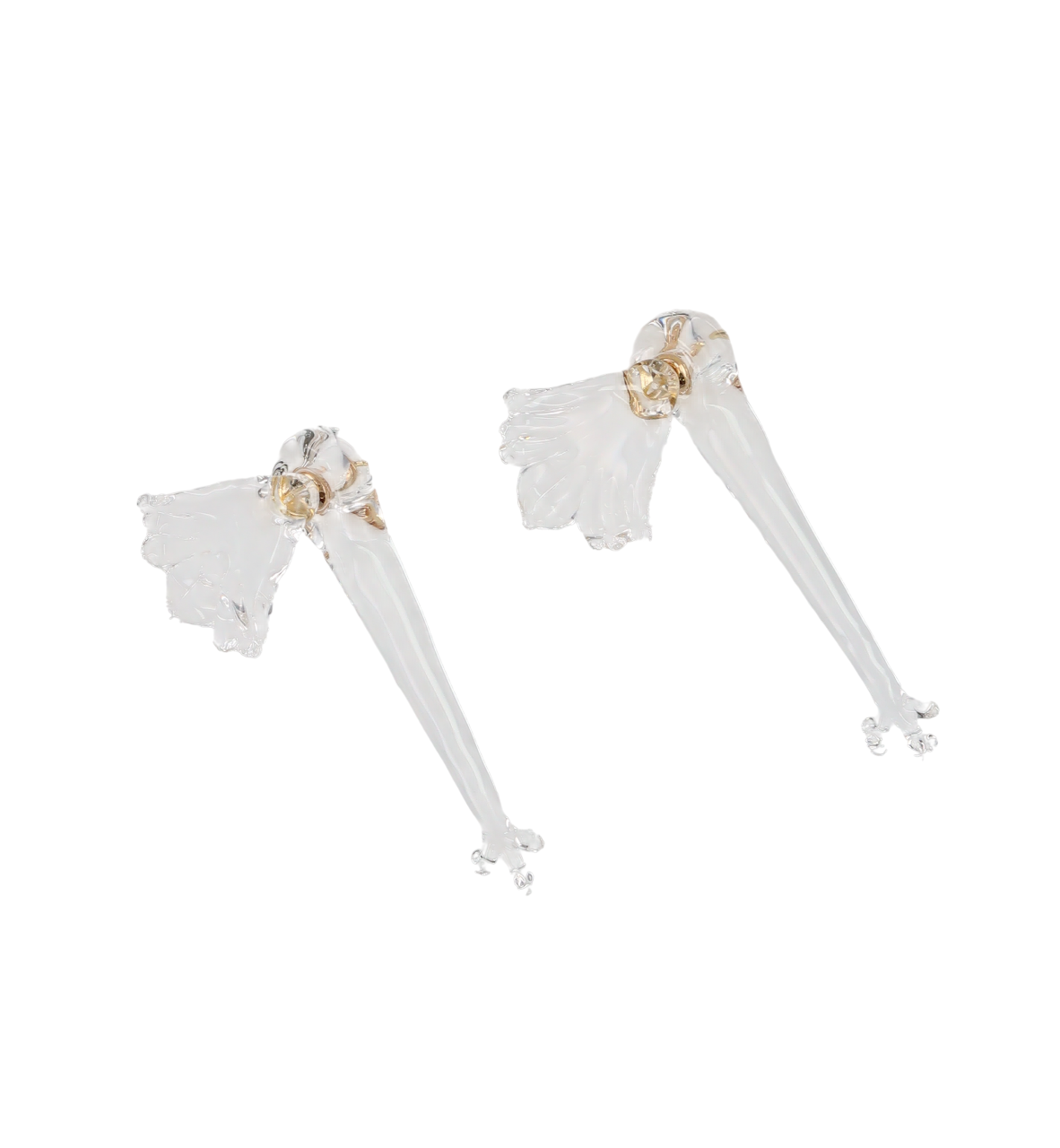 FLORAL MOTIF HANDCRAFTED GLASS EARRING