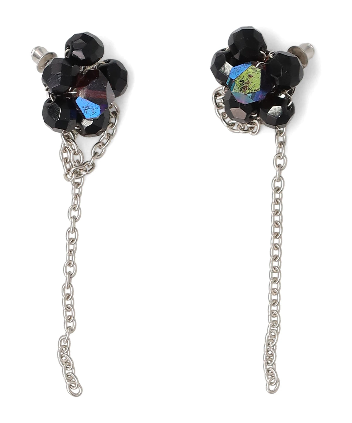 STILL GLASS FLOWER PIERCED EARRINGS