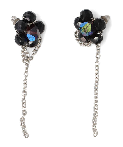 STILL GLASS FLOWER PIERCED EARRINGS