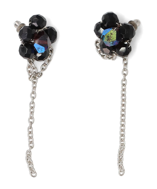 STILL GLASS FLOWER PIERCED EARRINGS