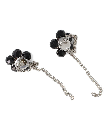 STILL GLASS FLOWER PIERCED EARRINGS