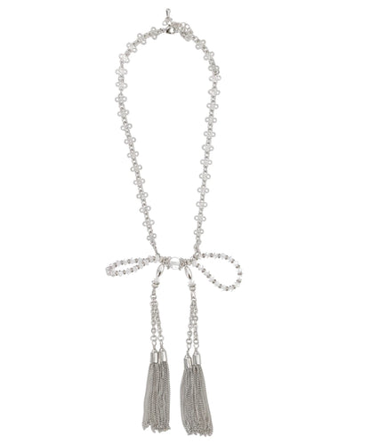 CRYSTAL RIBBON CHAIN NECKLACE