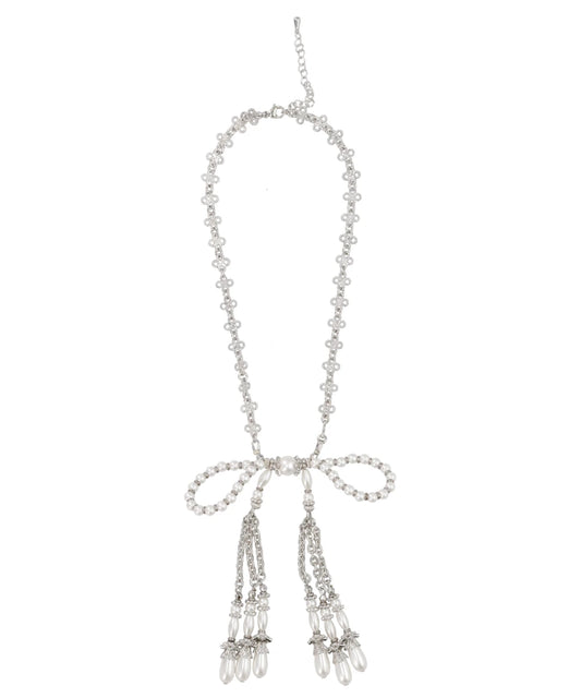 PEARL RIBBON CHAIN NECKLACE