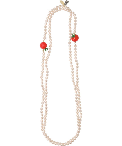 FOOD SAMPLE PEARL NECKLACE - TOMATO