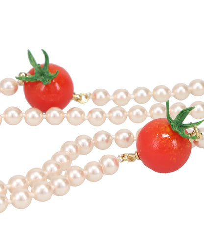 FOOD SAMPLE PEARL NECKLACE - TOMATO
