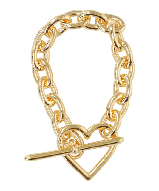 HEART BRACELET (MEDIUM LINK)