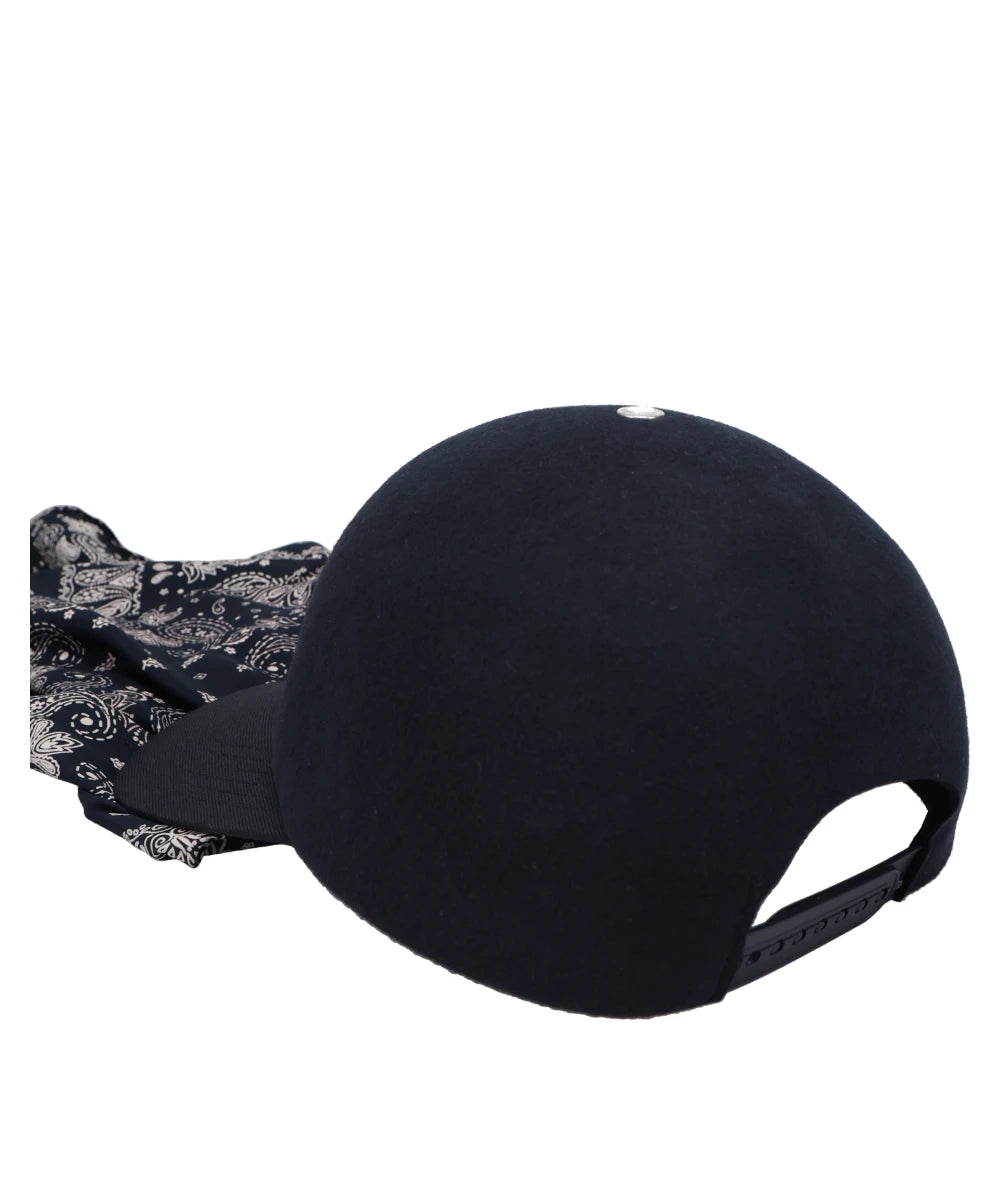 MERINO WOOL FELT DETACHABLE SCARF BB CAP