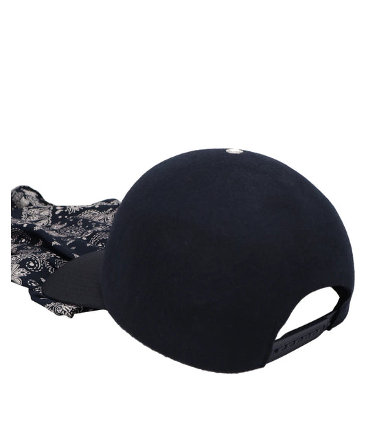 MERINO WOOL FELT DETACHABLE SCARF BB CAP