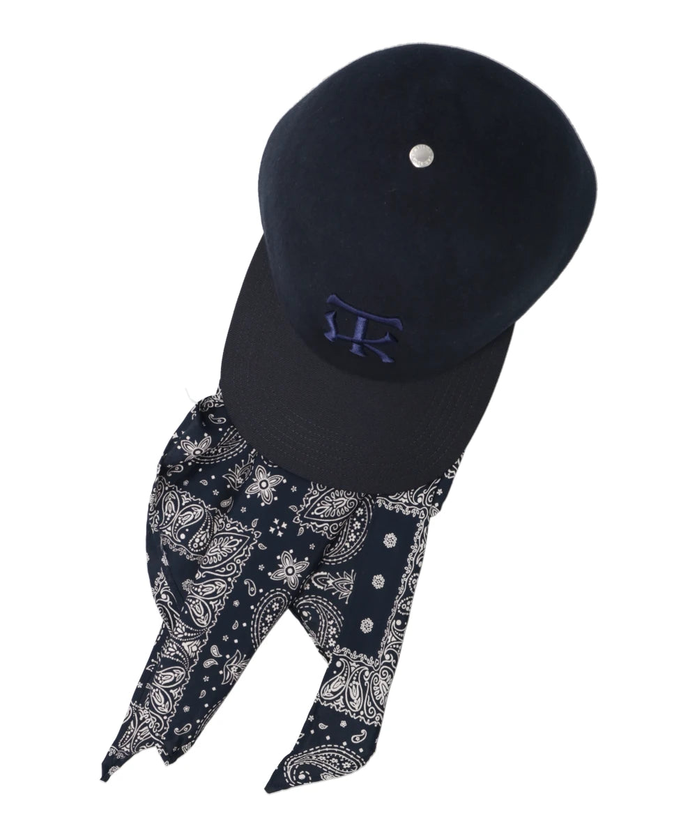 MERINO WOOL FELT DETACHABLE SCARF BB CAP