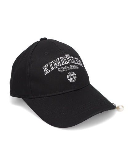 KIMHEKIM(キムヘキム) 2026SS PEARL PIERCED BASEBALL CAP FW24-HT02-BK