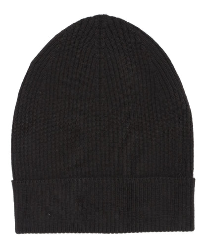 RIBBED BEANIE - BLACK