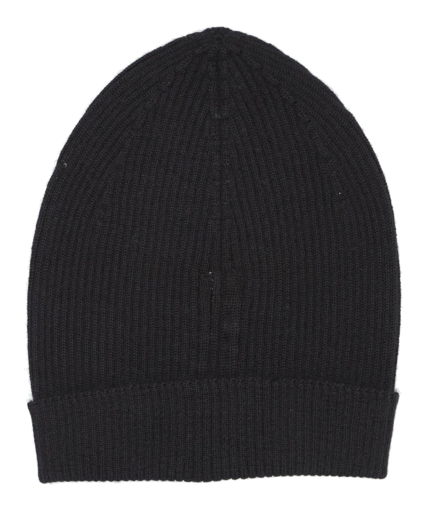 RIBBED BEANIE - BLACK