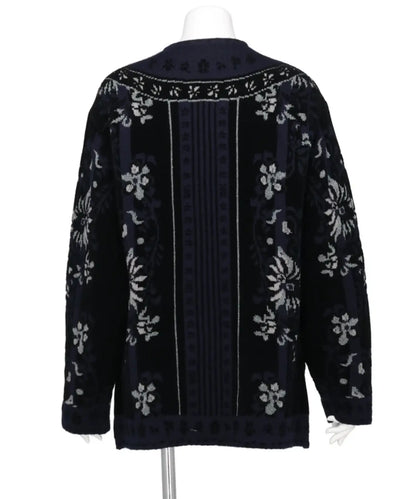 FLORAL ARABESQUE KNIT JACKET