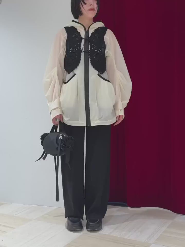 Mame Kurogouchi(マメクロゴウチ) 2026AW NYLON OVERSIZED JACKET WITH