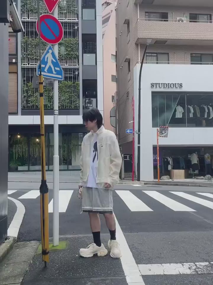 tanakadaisuke(タナカダイスケ) 2026AW FUZZY LACE DRAWSTRING BLOUSON