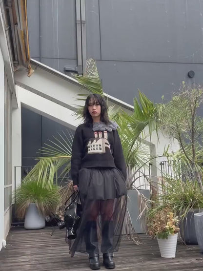 SMOKING FACTORY INTARSIA KNIT PULLOVER