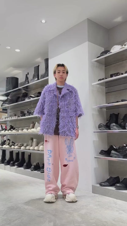 SHAGGY HAWAIIAN SHIRT- LILAC PRP