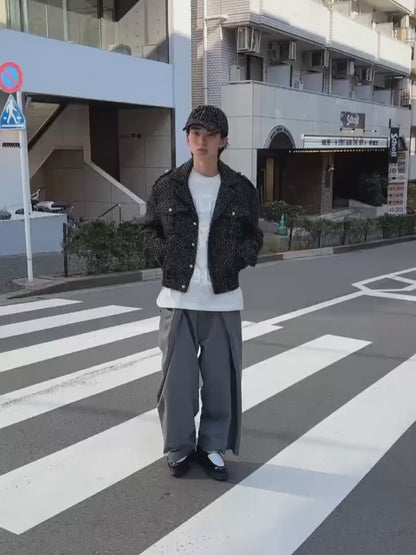 RIBBON DETAIL TWEED CAP