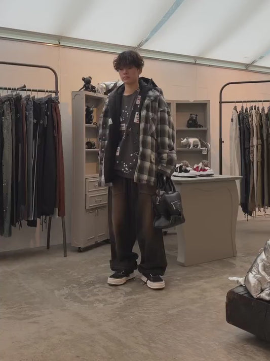 HOODED CHECK SHIRT