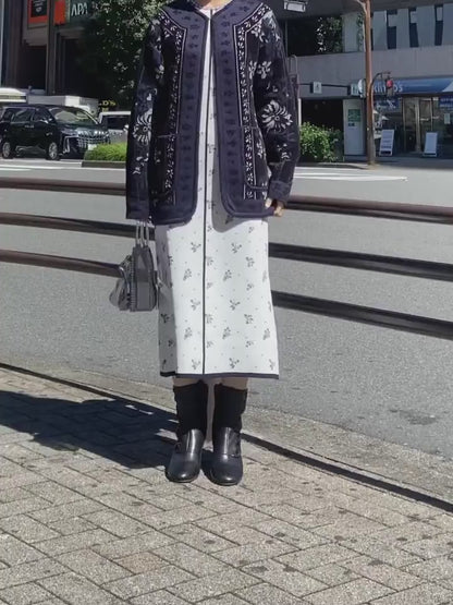 FLORAL JACQUARD KNIT DRESS