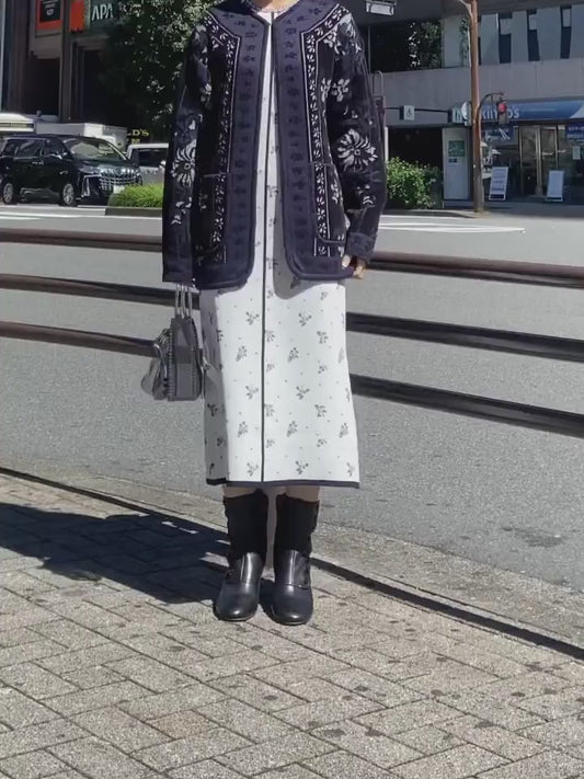 FLORAL JACQUARD KNIT DRESS