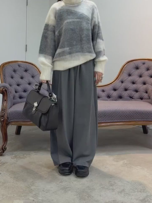 SILVER TAG LEATHER BRIEFCASE