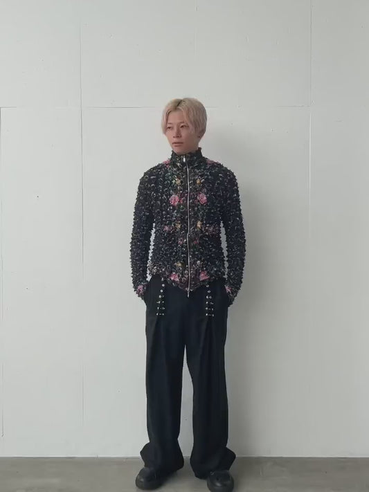 PIERCING STRIPE CROSS TACK PANTS