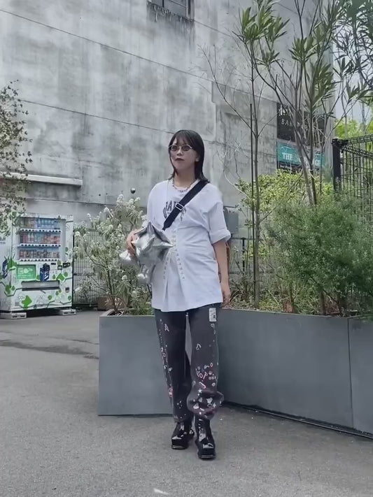 FETICO×BLANC METAL OVAL SUNGLASSES- BLACK