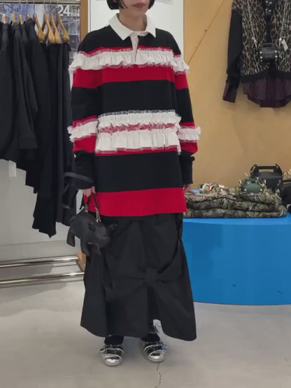 DICRIS SOLO TWILL TUCK VOLUME SKIRT