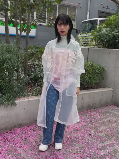 MEU FLOWER SHEER COAT