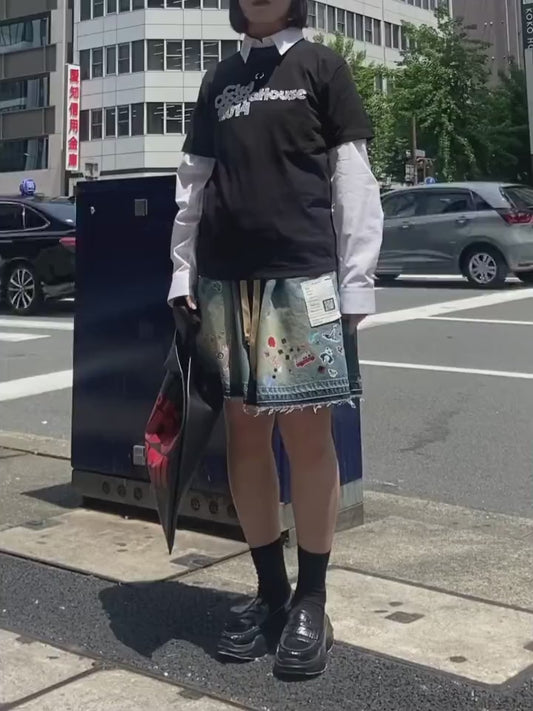 VIDEO RENTAL PRINT LEATHER SHOPPING BAG