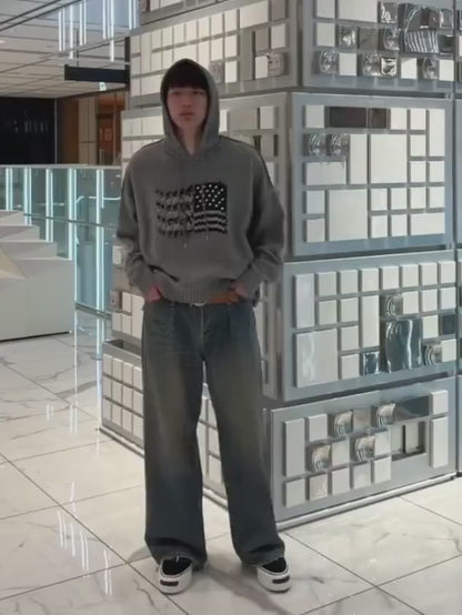 AMERICA KNIT HOODIE