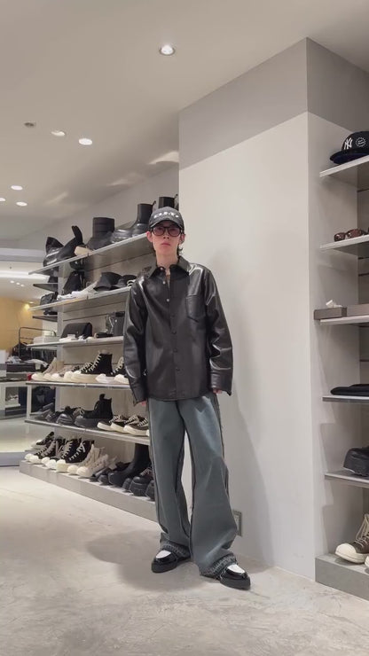 CHAIN CREEPER LOAFERS- BLACK & WHITE PATENT LEATHER