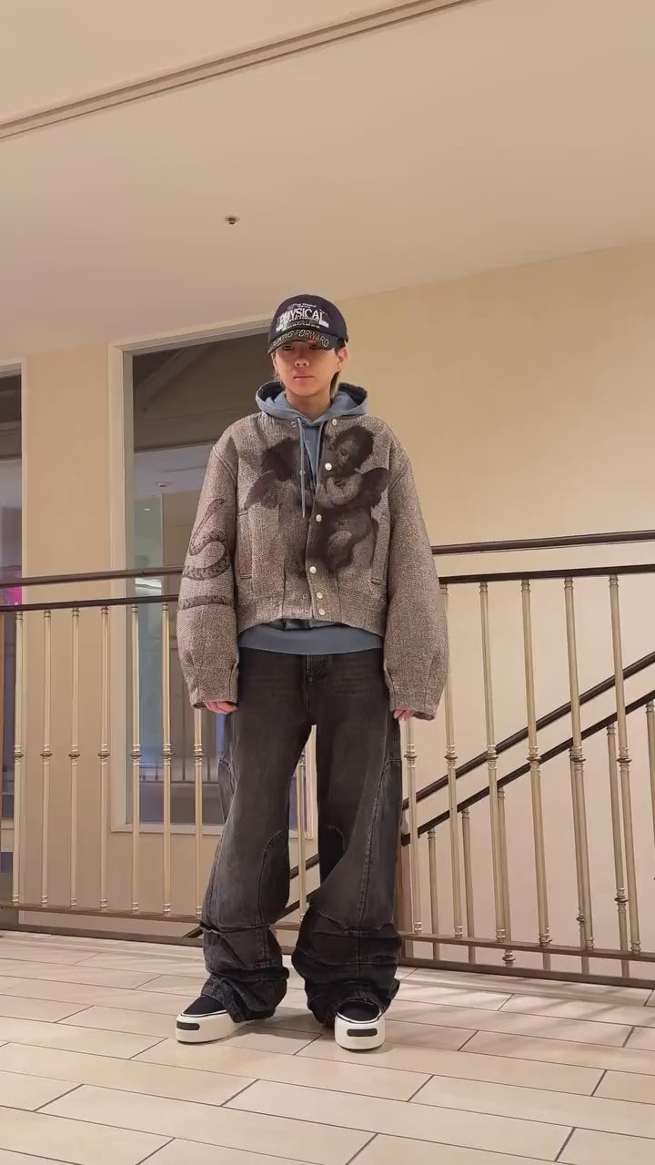 AVAVAV(アヴァヴァヴ)SMOCK WIDE FIT JEANS BLACK STONEWASH – MIDWEST