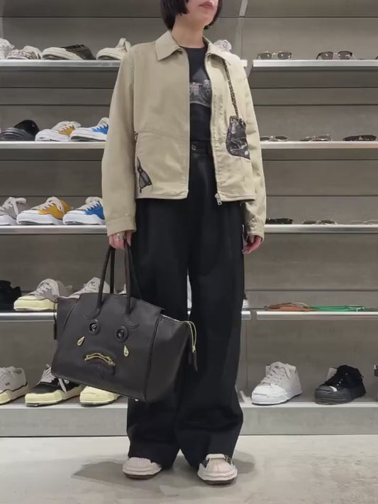 PLEADING EMOJI LEATHER BAG