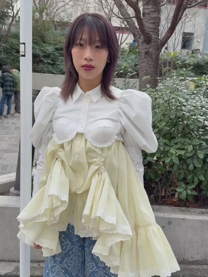 OSCARINE PUFF BLOUSE