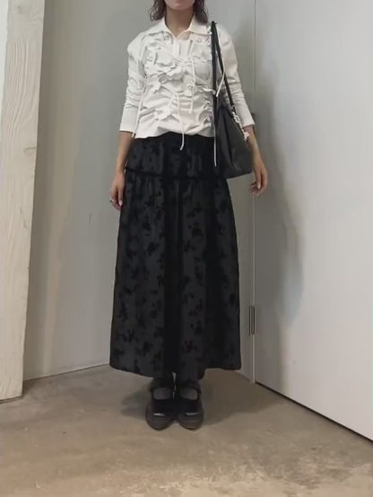 FLANNEL DRAPED SKIRT