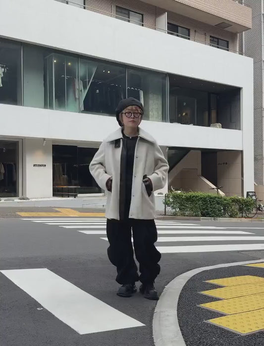 WOOL BOA COAT