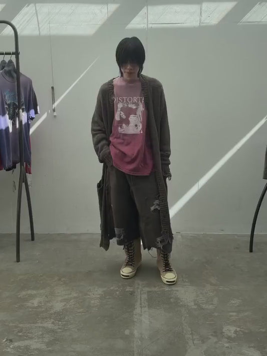 "JOEY"AGED-SOLE SUEDEVULCANIZED LONG SNEAKER