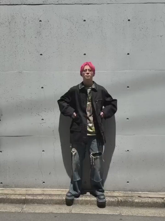 "80YEAR" DAMAGE PAINTER DENIM PANTS