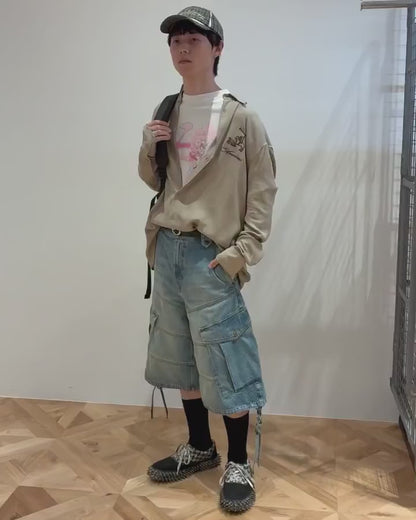 CARGO DENIM SHORT