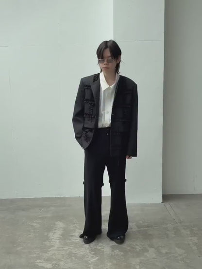 RUFFLE TAILORED JACKET