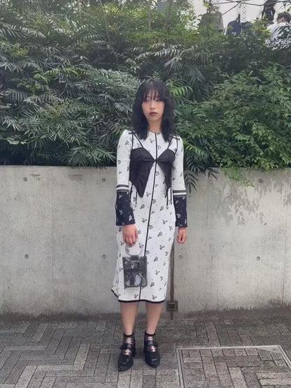FLORAL JACQUARD KNIT DRESS