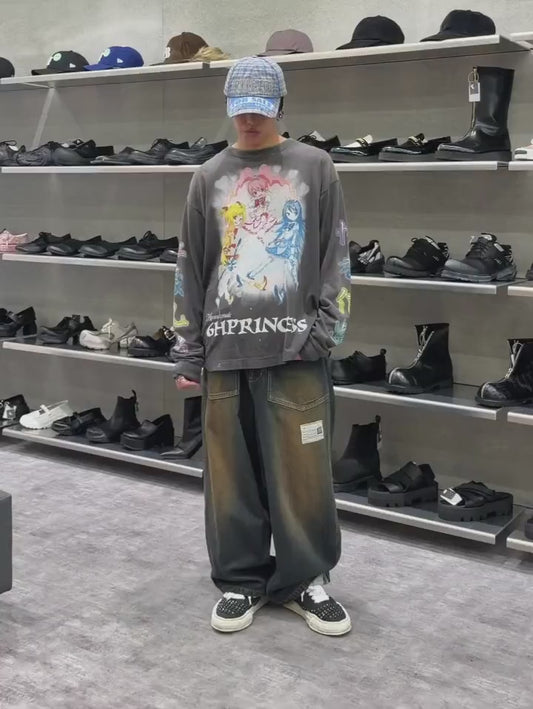 SWEAT LAYERED JEANS