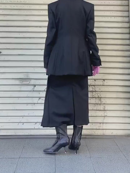 FLANNEL DRAPED SKIRT