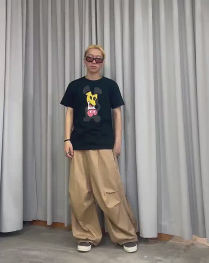STRUCTURED CHINO TUCK PANTS
